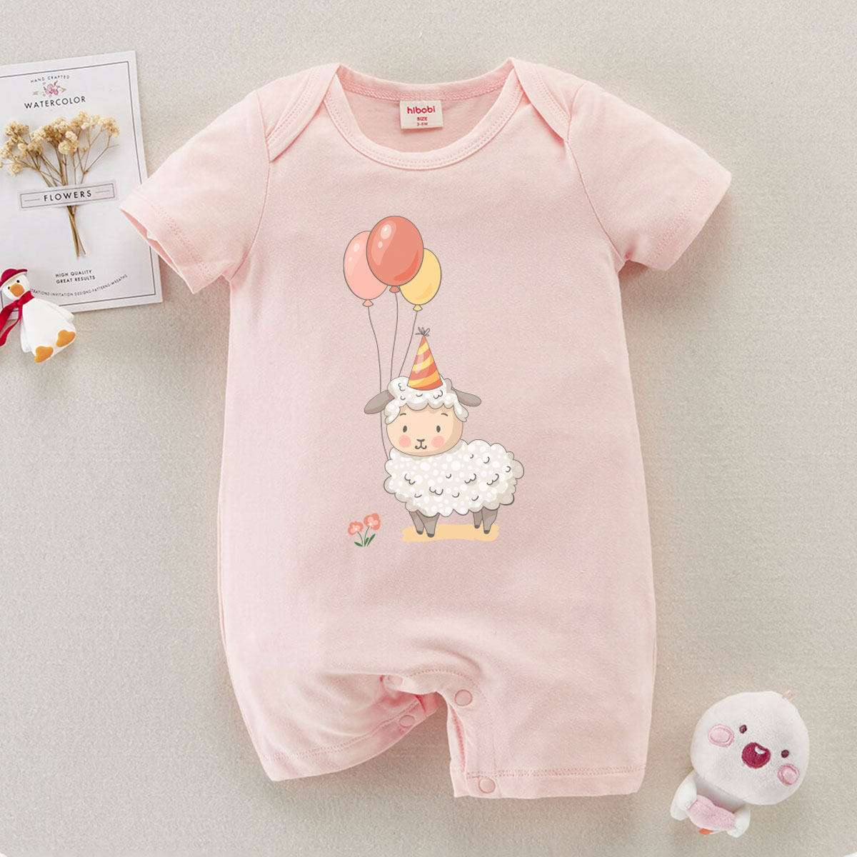 模拟bug，限时促销活动1，商品1，原价20.99，限时促销价9.99，买1件；hibobi Girl Baby Cute Balloon Sheep Print Short-sleeved Bodysuit Wholesale