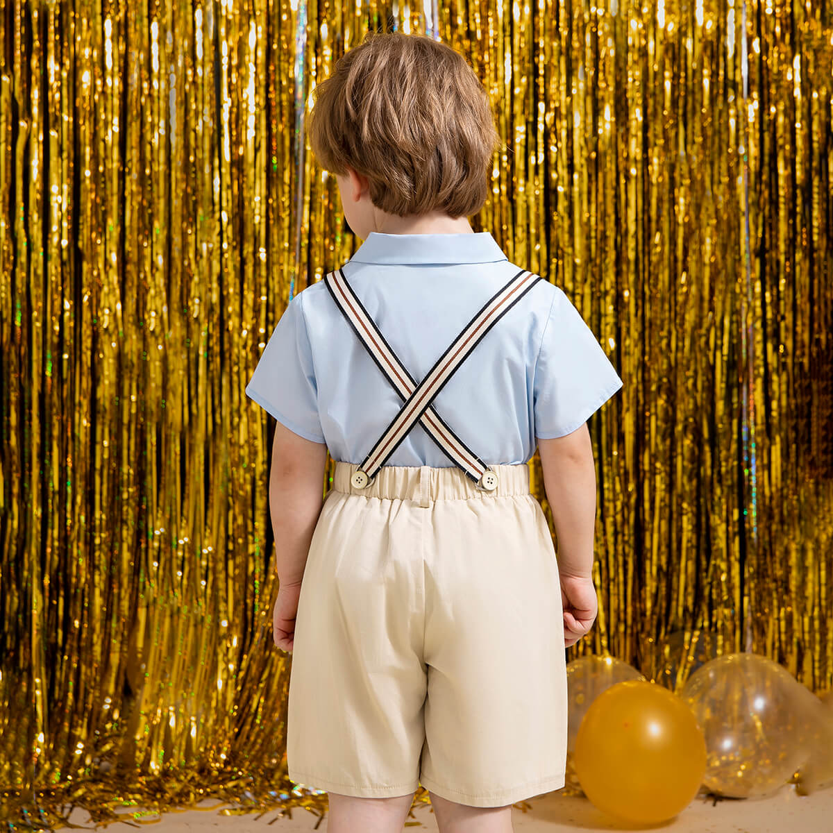 0元商品-Toddler Boy Stylish & Handsome Solid Colour Strappy Suit Wholesale