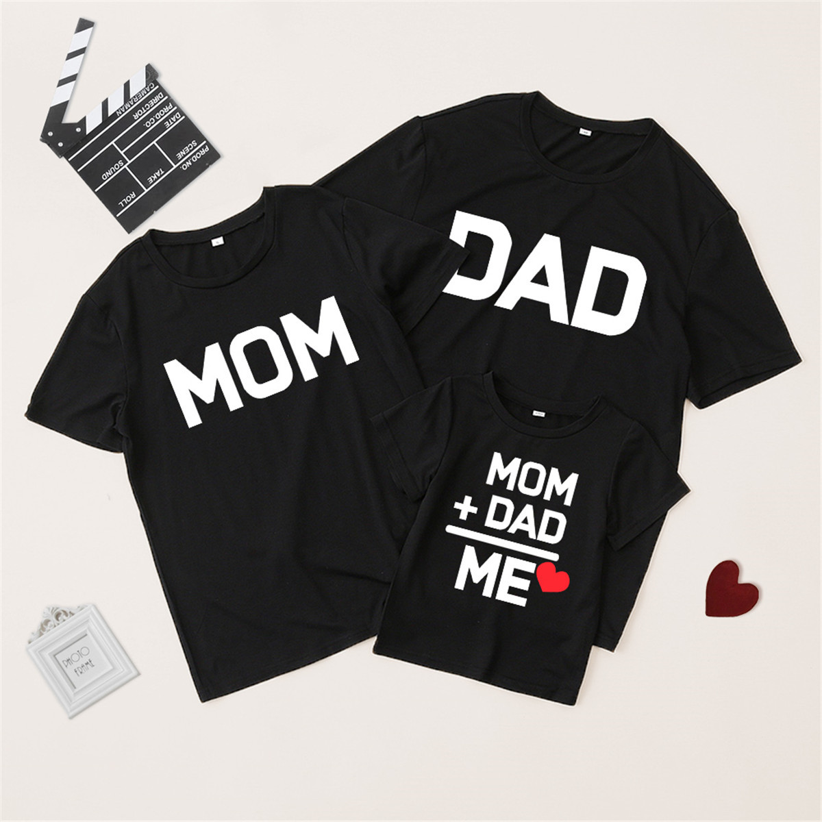 Causal Letter Pattern Print Family Matching Tees Wholesale-Matching outfits Whole Family Top -babiesclotheswholesale