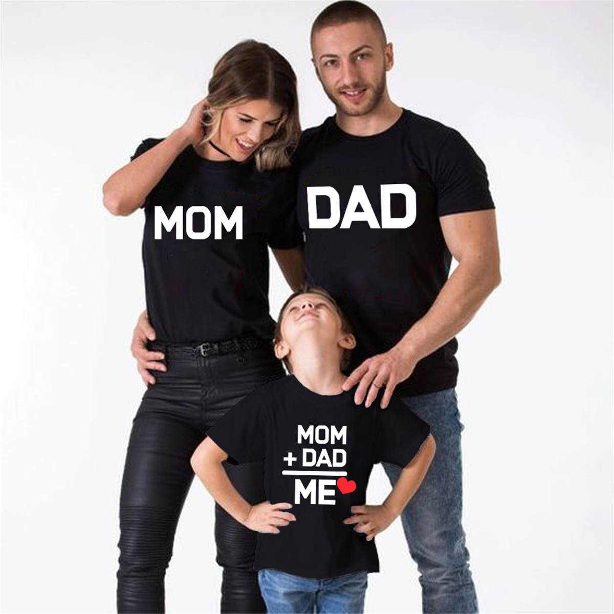 function6-Causal Letter Pattern Print Family Matching Tees Wholesale