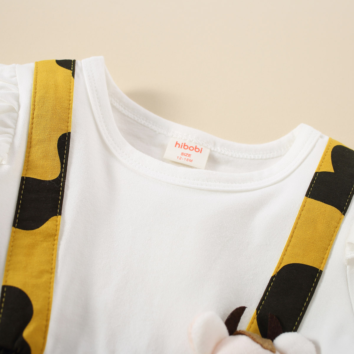 hibobi Girl Baby Yellow Print Patchwork Dress & Cute Calf Wholesale